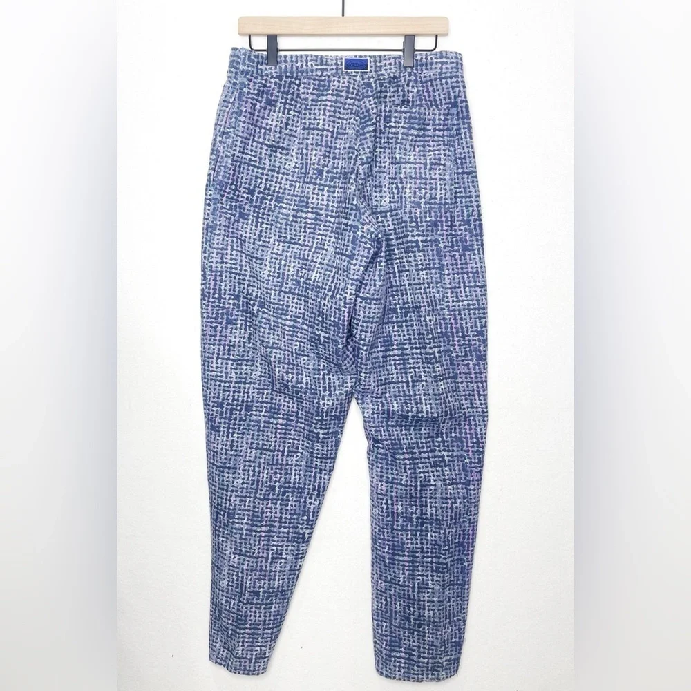 Vintage PCH 80s Abstract Print 100% Cotton Pants Size 34 Made USA Baggy Preppy